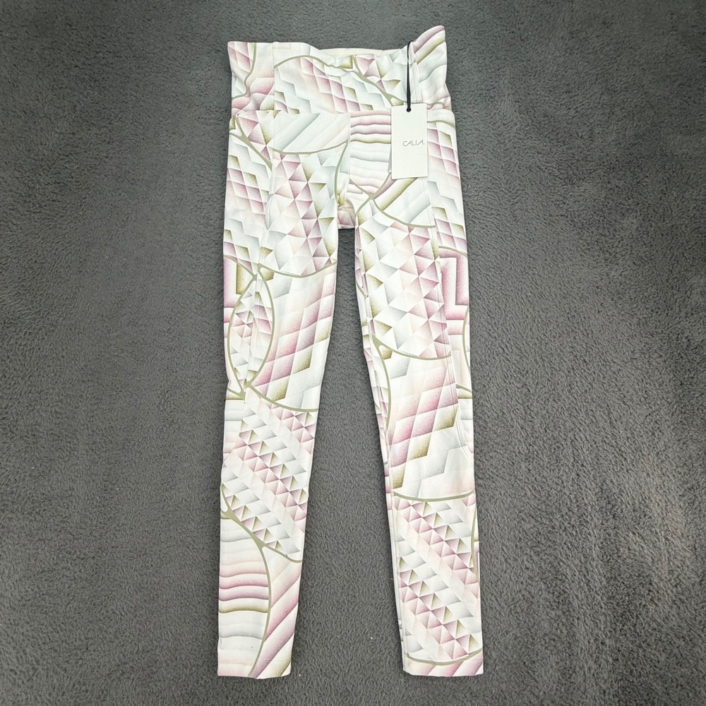 CALIA Leggings Womens M Multi Color Cold Dash‎ Stipple Print High Rise Full